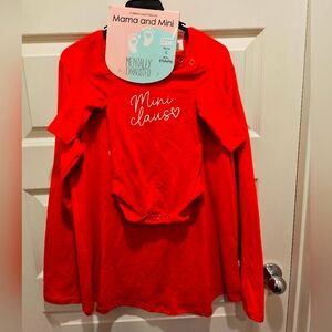 Women's Mama and Mini T-Shirt and Onesie Set, Size Large/0-3 Months